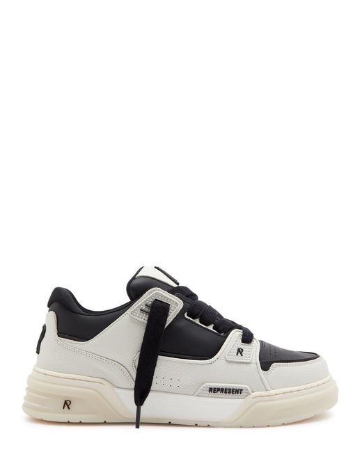 Represent White Apex 2.0 Panelled Leather Sneakers for men