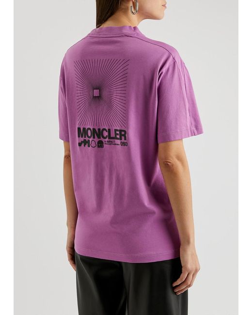 Moncler Purple Logo Cotton T-shirt