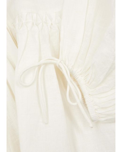 Merlette White Azurea Linen Blouse