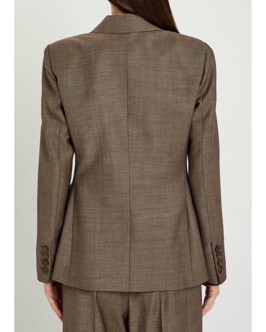 Blazé Milano Green Charmer Double-Breasted Wool-Blend Blazer