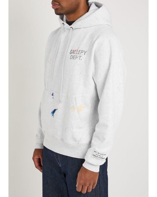 GALLERY DEPT. White Paint Splatter-Effect Cotton-Blend Sweatshirt for men