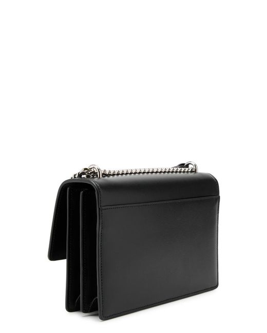 Saint Laurent Black Sunset Medium Leather Shoulder Bag