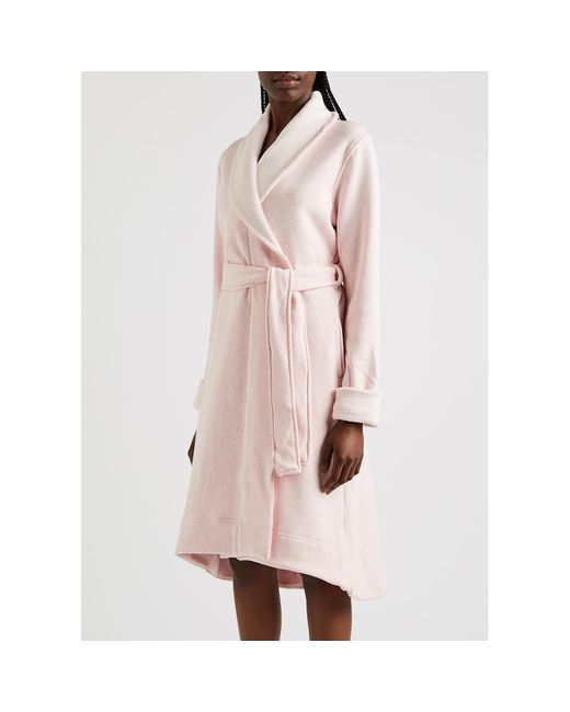 Ugg Pink Duffield Ii Fleece Lined Cotton Robe , Robe, Banded Cuffs