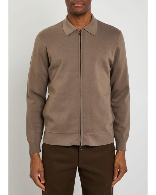 Sunspel Brown Merino Wool Jacket for men