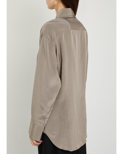 Rohe Natural Open Sleeve Striped Woven Shirt