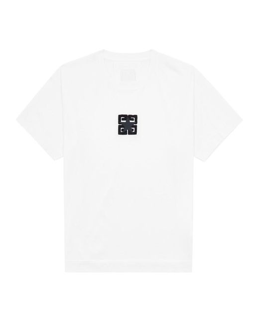 Givenchy White 4G Stars Logo Cotton T-Shirt for men