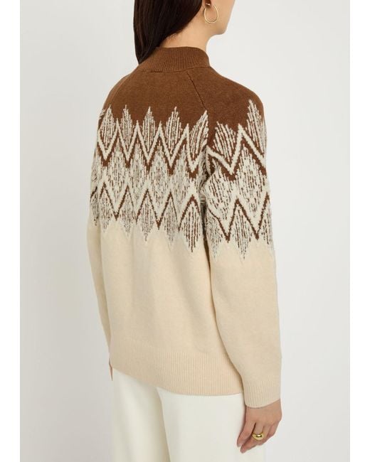 Varley Natural Siren 2.0 Fair Isle Knit Jumper