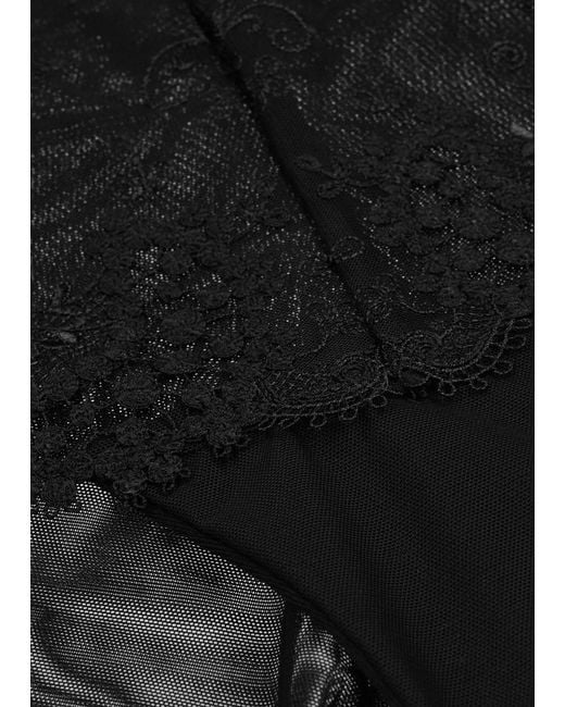 Simone Perele Black Wish Tulle Briefs