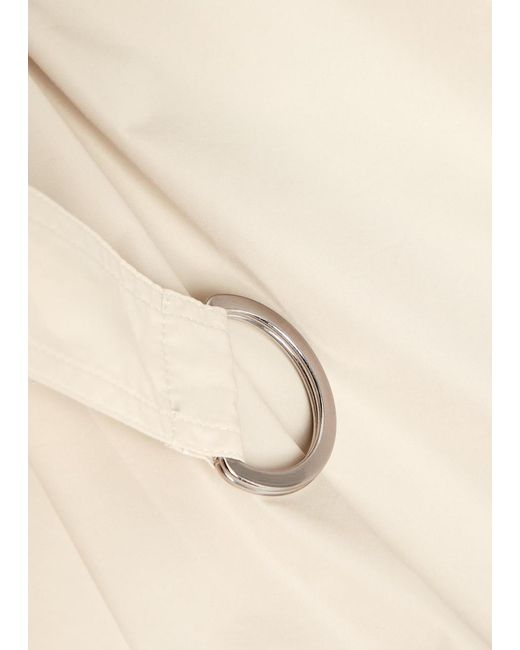 3.1 Phillip Lim Natural Pleated Cotton-Blend Poplin Midi Dress