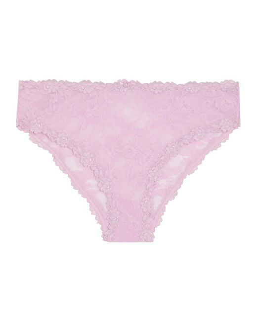 Skims Pink Stretch-Lace Briefs