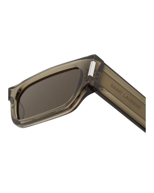 Saint Laurent Multicolor Rectangle-frame Sunglasses for men
