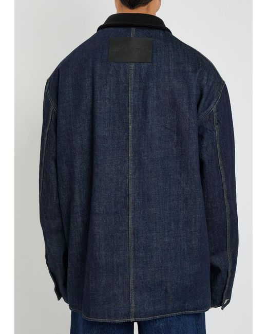 Jil Sander Blue Oversized Denim Jacket for men