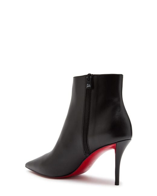 Christian Louboutin Black Miss Z Booty 80 Leather Ankle Boots