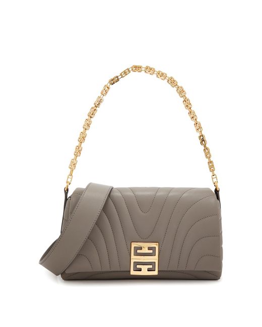 Givenchy Gray 4G Quilted Leather Shoulder Bag