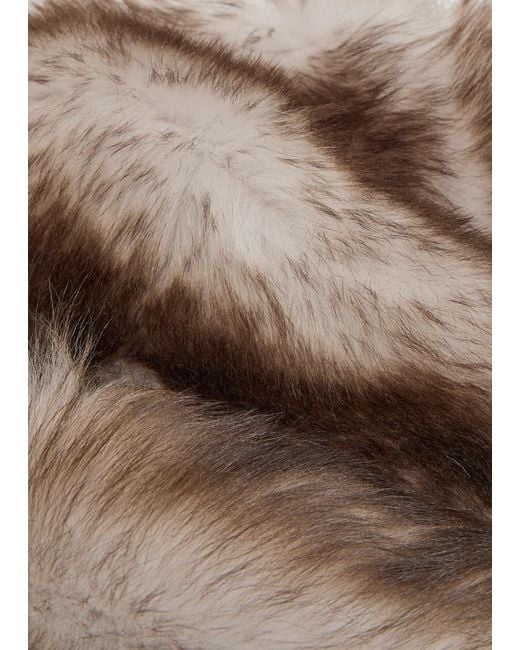 Nour Hammour Brown Louve Shearling Hat