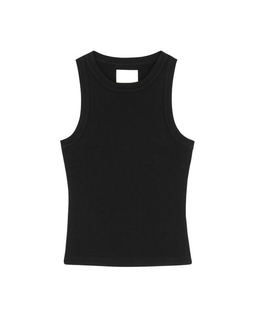 Citizens of Humanity Black Isabel Ribbed Stretch-Jersey Tank