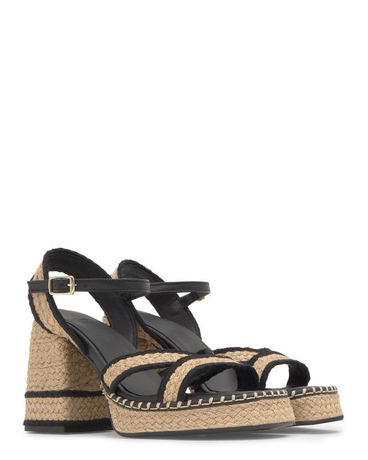 Castaner Natural Vanish Raffia Platform Sandals