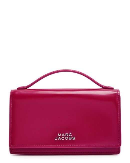 Marc Jacobs Purple The Glam Mirror Mini Glossed Leather Cross-Body Bag