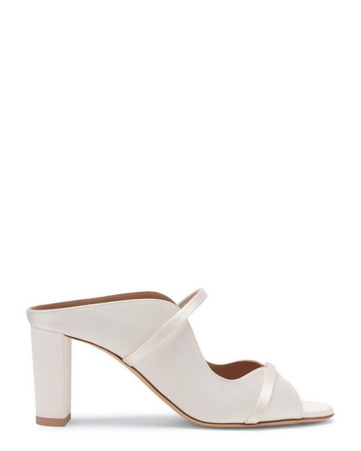 Malone Souliers White Norah 70 Satin Heeled Sandals