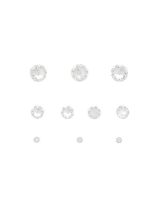 Jennifer Behr White Kira Crystal-Embellished Hair Magnets