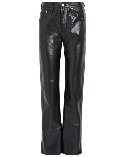 Agolde Gray Kick Boot Bootcut Leather Trousers