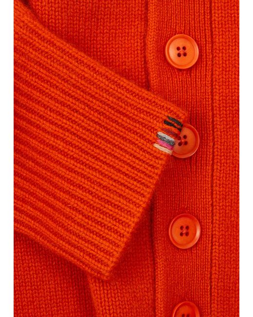 Extreme Cashmere Red N°309 Clover Cashmere Cardigan