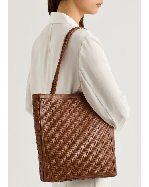 Bembien Brown Le Tote Woven Leather Tote