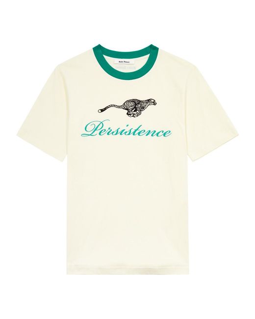 Wales Bonner White Persistence Embroidered Cotton T-Shirt for men