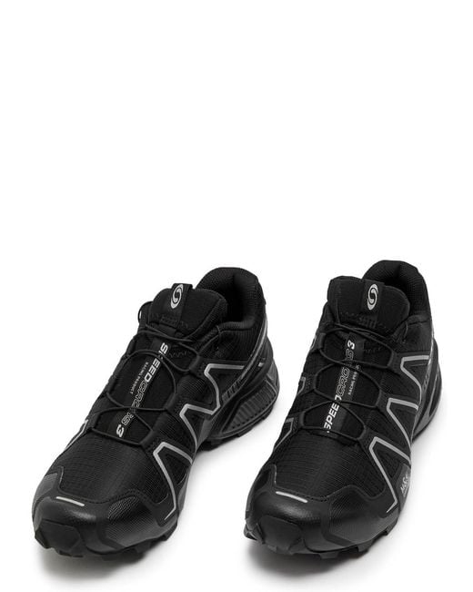 Salomon Black Speedcross 3 Panelled Mesh Sneakers for men