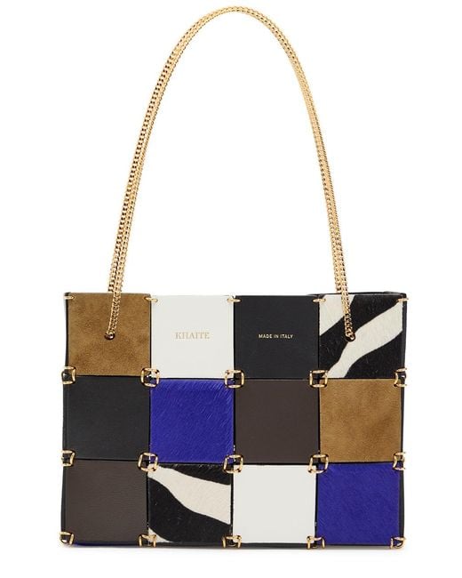 Khaite White Emma Mini Panelled Leather Tote Bag