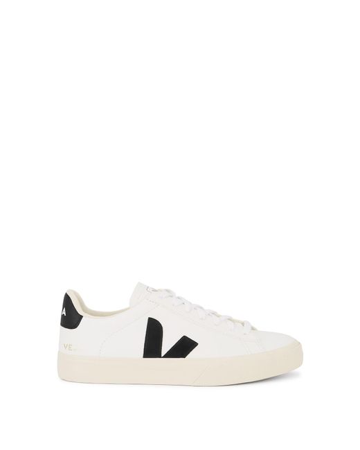 Veja White Campo Leather Sneakers, Sneakers, , Grained Leather