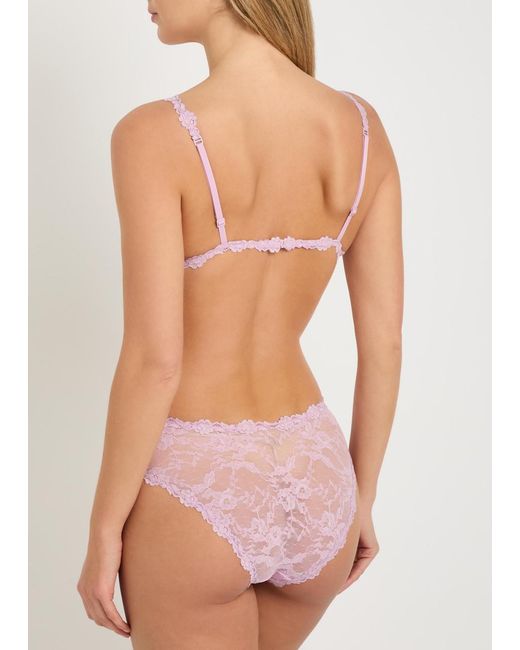 Skims Pink Stretch-Lace Briefs