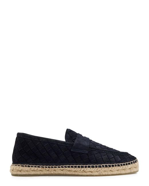 Castaner Blue Nilo Braided Suede Espadrille Loafers for men