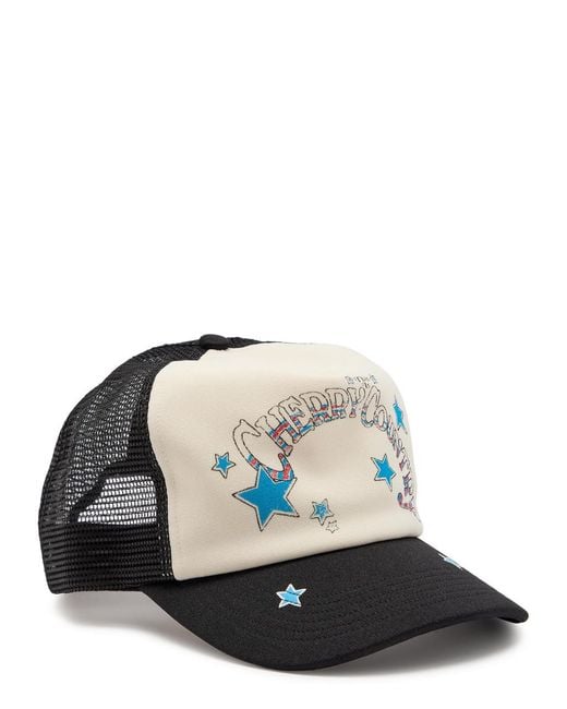 CHERRY LA White Country Trucker Woven And Mesh Cap for men