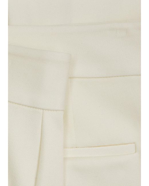 Alice + Olivia Natural Deanna Bootcut Woven Trousers