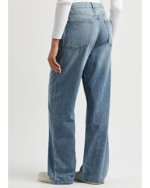 Rag & Bone Blue Logan Wide-Leg Jeans