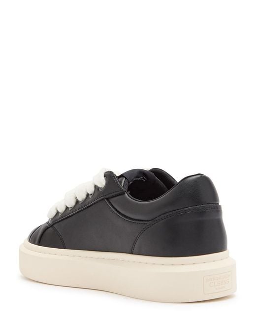 Cleens Black Ace Chunky-Lace Leather Sneakers for men