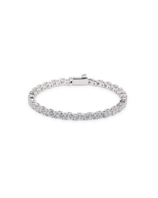 CERNUCCI Metallic Cystal-Embellished Rhodium-Plated Tennis Bracelet for men