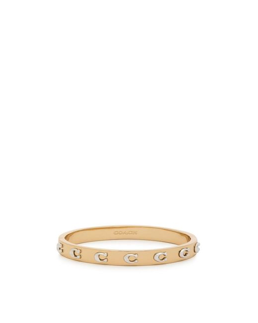 COACH Metallic Pegged Two-Tone Bangle