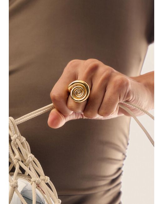Missoma Metallic Spiral Dome Statement Ring