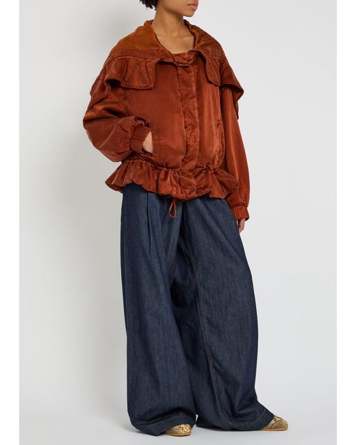 Dries Van Noten Blue Pila Wide-Leg Denim Trousers