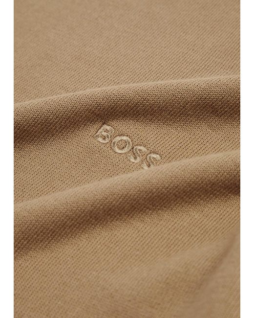 Boss Natural Logo-Embroidered Knitted Jumper for men