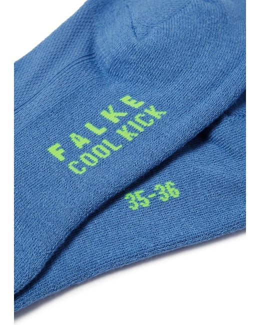 Falke Blue Cool Kick Jersey Trainer Socks