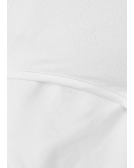 Hanro White Seamless Padded Cotton Top