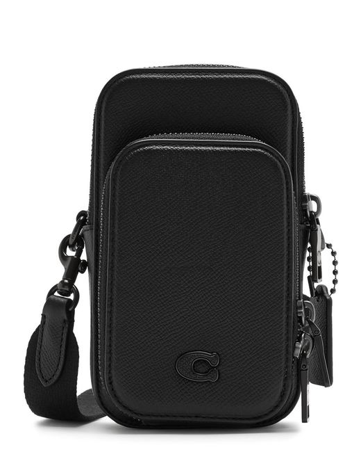 COACH Black Phone Leather Cross-body Bag