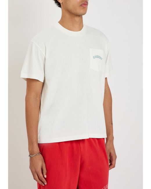 CHERRY LA White Palamino Printed Cotton T-Shirt for men