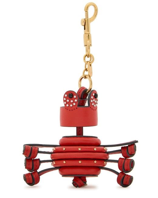 Anya Hindmarch Red Crab Leather Charm