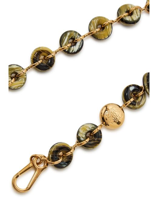 Loewe White Donut Chain Bag Strap