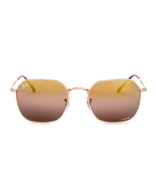 Ray-Ban Pink Jim Hexagon Oval-frame Sunglasses, Sunglasses, Acetate Tips