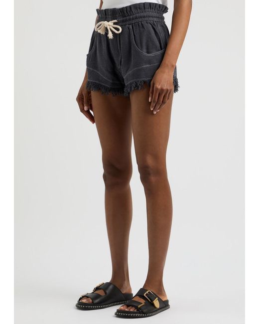 Isabel Marant Black Talapiz Silk Shorts